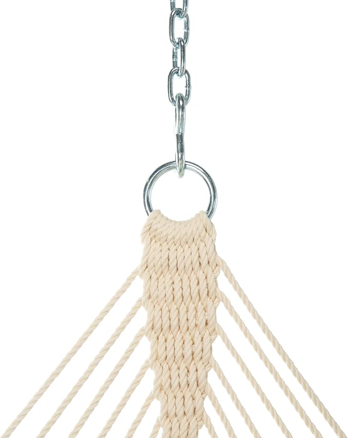 Hatteras Hammocks Cast Slate Sunbrella Pillowtop Hammock with Free Extension Chains &amp Tree Hooks Handcrafted in The USA Accommodates 2 People 450 LB Weight Capacity 13 ft. x 55 in.