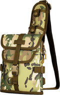 UNISTRENGH Tactical Sling Bag Military Daypack Casual Shoulder Bag Crossbody Duty Gear Molle Chest Pack for Hunting Fishing (CP-camouflage)