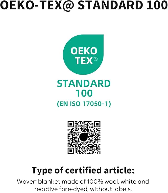 Molithe 100% Wool Blanket 62 x 86 Warm Thick Washable Military Wool Blanket Great for Camping Outdoors Sporting Events Survival Kits Leaf