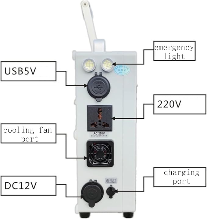 Outdoor Large Capacity Hand Crank Generator 220V 500W High Power Generator 12V Outdoor Hand Crank Generator Emergency Electric Camping