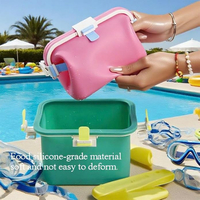 Small Waterproof Bag Swimming Bag Used for Beach and Water parks Food and Cosmetics Silicone Storage Bags