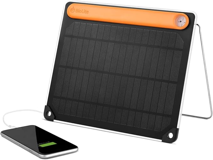 BioLite SolarPanel 5+ Ultraslim 5-Watt Solar Panel with 3200 mAh Battery 13.76 oz 10.12 x 8.19 x 0.94