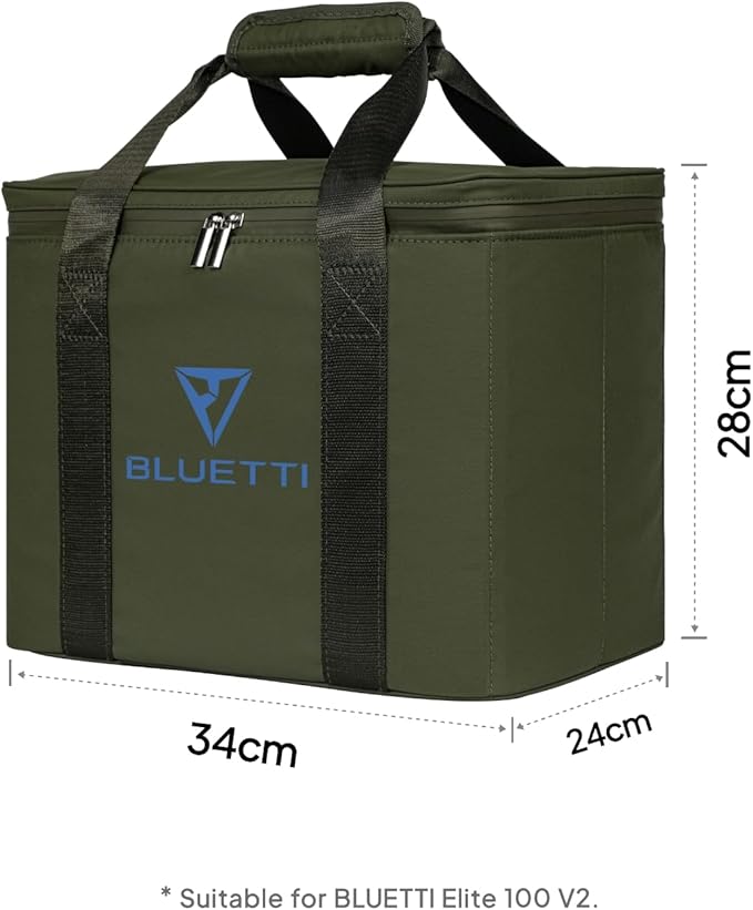 BLUETTI Portable Station Bag for BLUETTI Elite 100 V2 with Room for Accessories Waterproof and Abrasion-resistant Nylon Fabric
