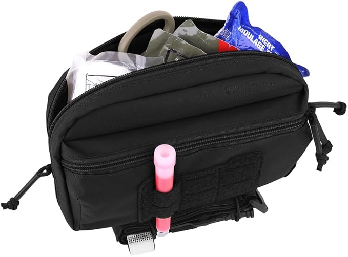 KRYDEX Tactical Admin Pouch with Molle GP Pouch Modular Pouch Utility Fanny Pack for Vest and Chest Rig