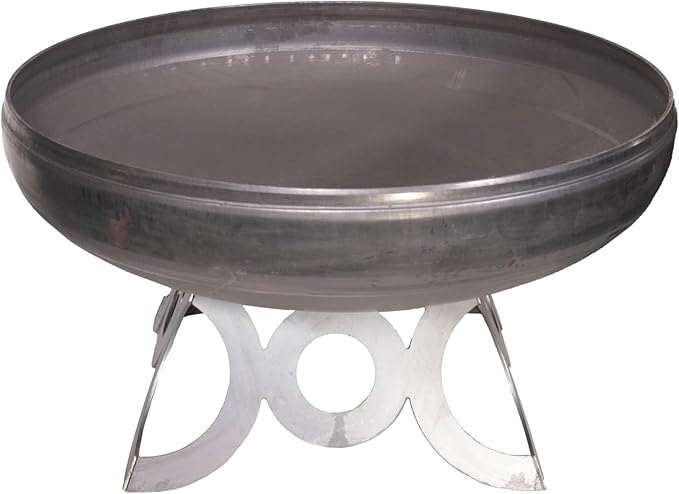 Liberty Fire Pit – Ohio Flame Wood Burning Outdoor Fire Pit - 24 Diameter with Circular Base (Made in USA)