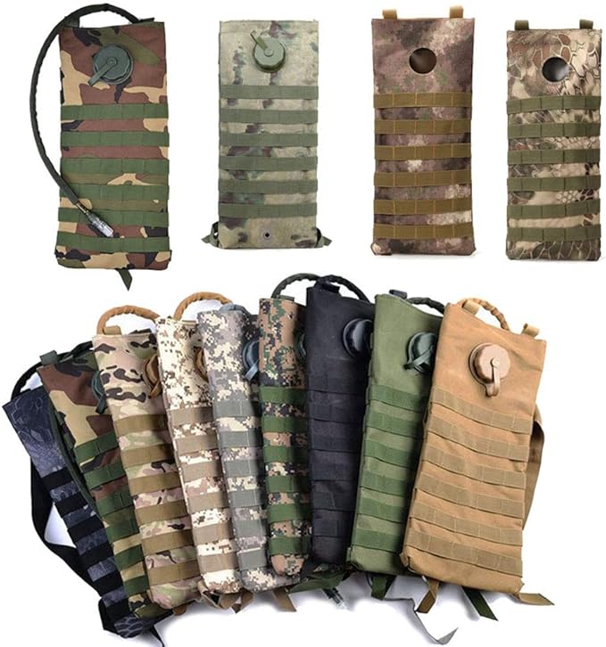 Outdoor Sports Hiking Bag Tactical Assault Combat Camouflage Tactical Molle Water Pack 2.5/3L Hydration Pack