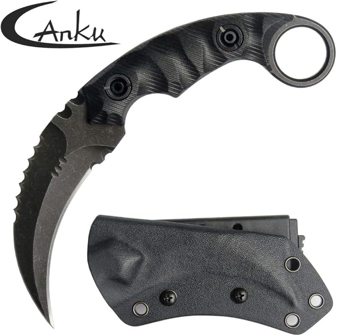 Ccanku C1691 Fixed Blade Knife D2 Steel G10 Handle 4 InchesOutdoor Claw KnifeCamping EDC Tools Kydex Sheaths … …