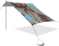 Beach Canopy with Windproof Ropes &amp Sandbags Beach Tent Sun Shade Sun Shelter for Camping Trips Fishing Backyard Fun or Picnics Palm Tree