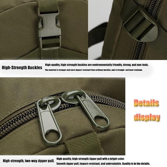 Military Molle Tactical Backpack Outdoor Travel Waterproof Oxford MOLLE Army Backpack Breathable Daypack Bag(Black)