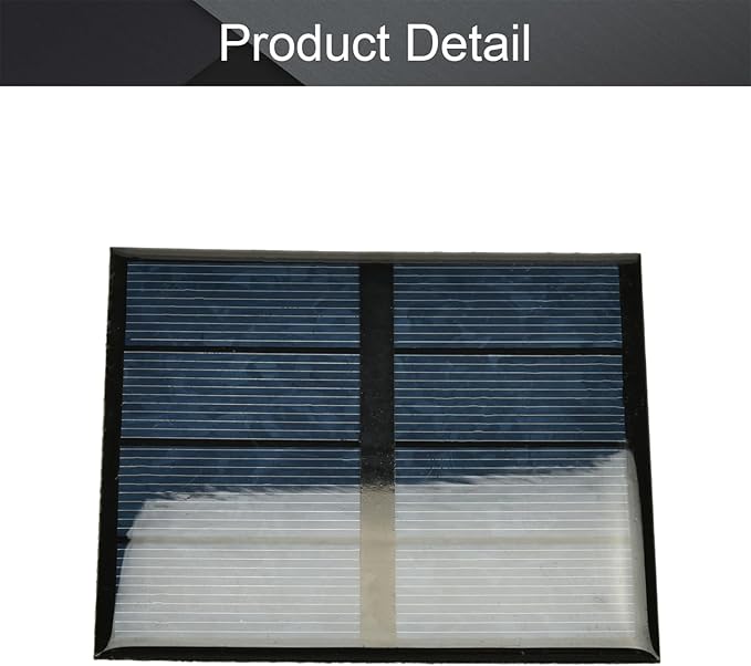 Fielect 5pcs 2V 0.6W Solar Panel Polysilicon Mini Solar Cells DIY Electric Toy Materials for Battery Power LED 82x70mm
