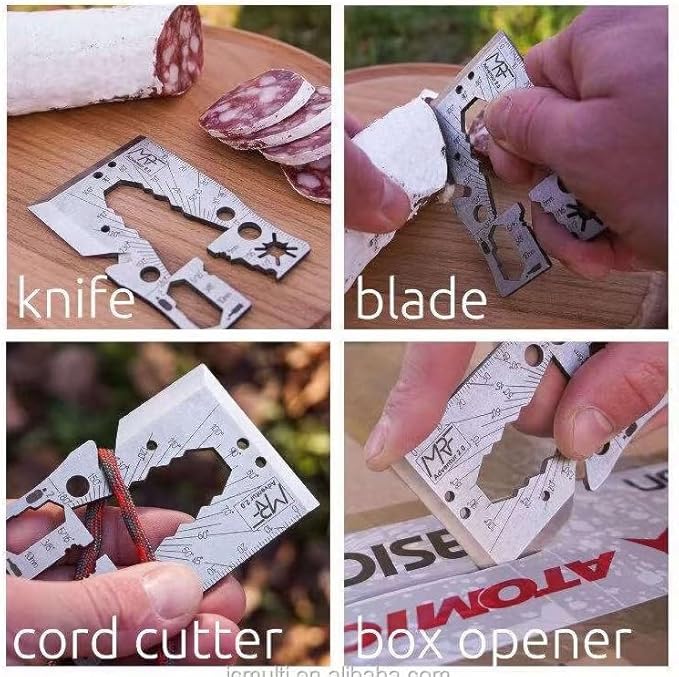 Generic Pro Stainless Credit Card Tool 30+ Tools Pocket Survival Axe Arrowhead