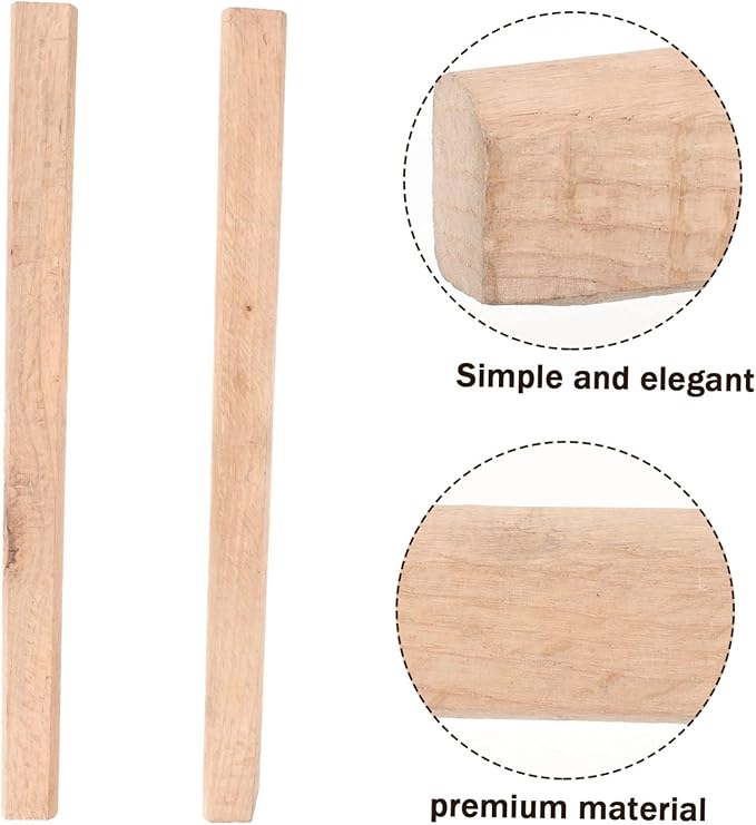 NUOBESTY 2pcs Replacement Axe Handle for Camping Wooden Hatchet Handle Installation Supplies