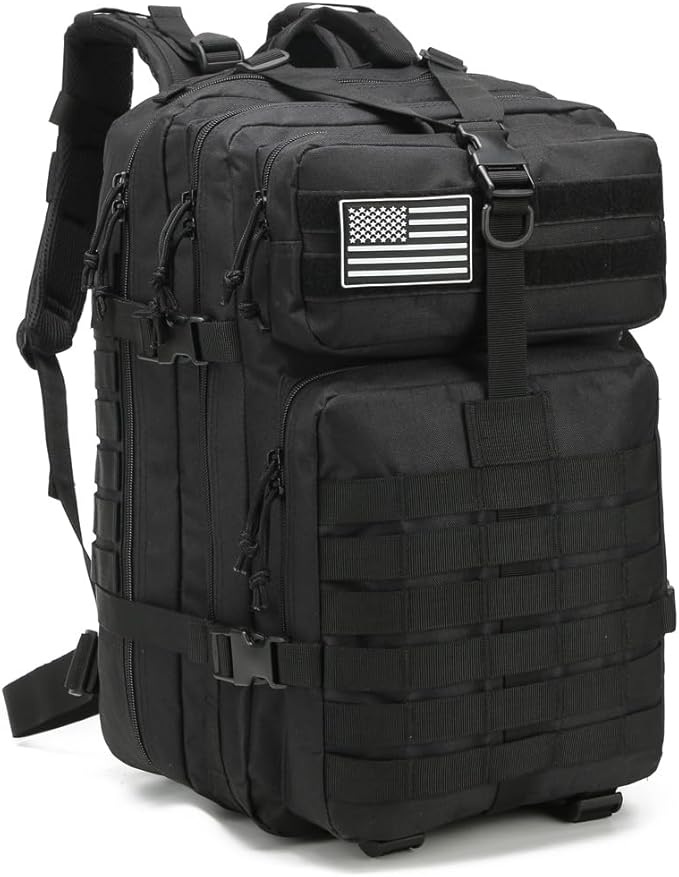 Military Tactical Backpack Hunting Backpack for Men Hiking Camping Army Molle Daypack 3-Day Pack(Black1.2)