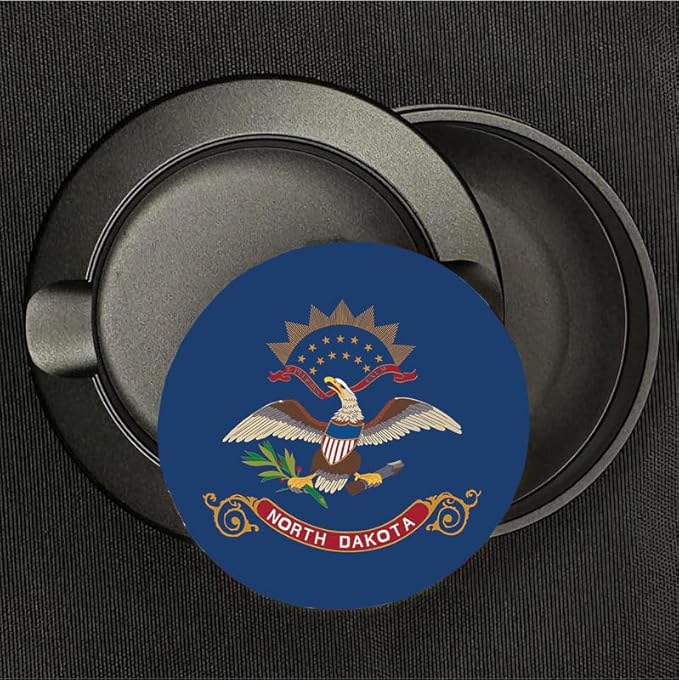 Brotherhood Metal Zyn Container - Metal Zyn Holder - Zyn Metal Can - Metal Container for Zyn Holder - Metal Zyn Can Golf Gifts for Him - Zyn Containers for Golf - North Dakota State Flag