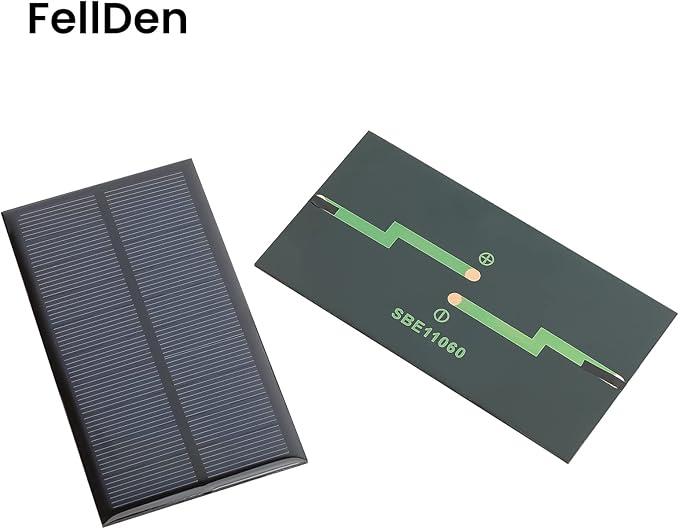 FellDen Micro Solar Panels Photovoltaic Solar Cells 10PCS 5V 200mA Epoxy Solar Panel Kit Polycrystalline Solar Cells 110mmx60mm / 4.33x 2.36