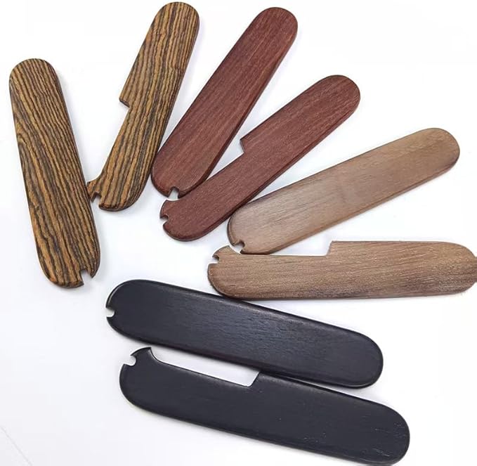 2-Piece Set Solid Wooden Scales Handle Blank DIY Replacement Fits for 91MM