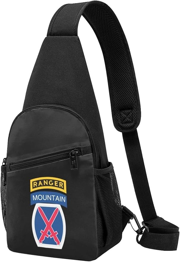 10th Mountain Division with Ranger Chest Pack Leisure Shoulder Crossbody Chest Bag