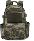 Tactical Backpack Military Molle Hiking 36-55L Travel Mountaineering Outdoor Waterproof Multifunctional Ruins Camouflage