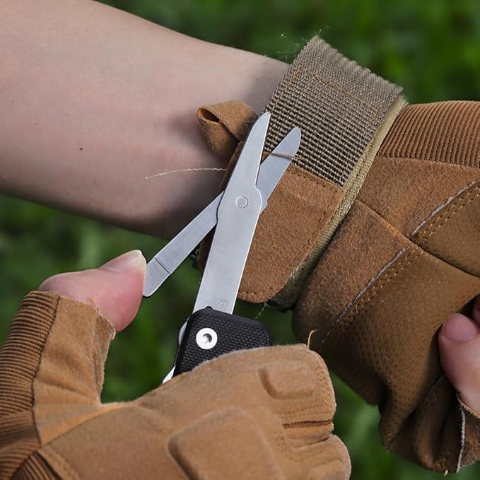 ROXON S503G 9 in 1 Mini Multi Tool EDC Pocket Knife Multitool with G10 HandleScissorsScrewdriverThreaderAwl Flat ScrewdriverRulerTweezers for Outdoors Fishing CampingGifts for Men
