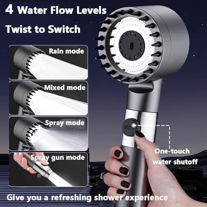 Portable Shower for Camping 6000/12000mAh Rechargeable Camping Shower with Intelligent Digital Display Camping Shower Pump with Power Display for Hiking Travel Car Pet Green6000mAh