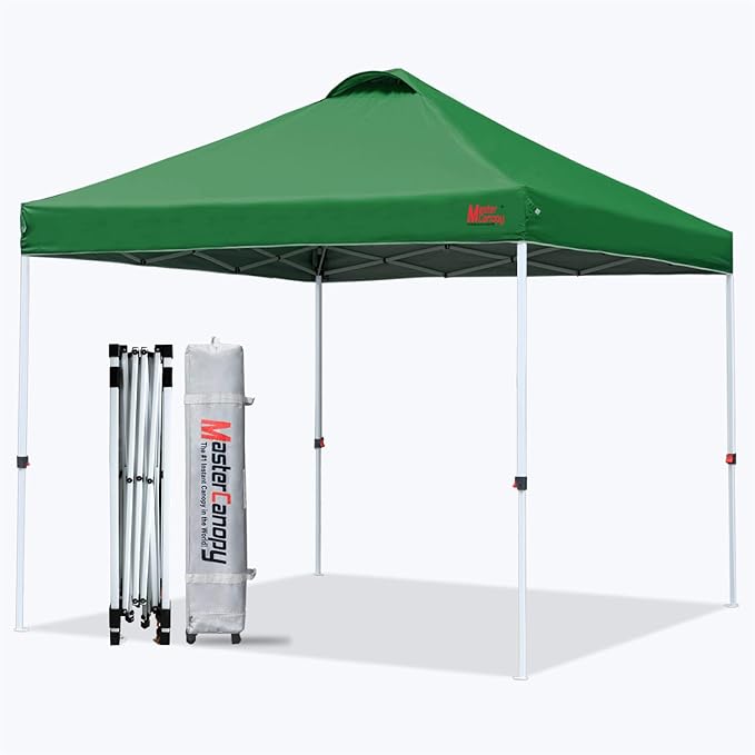 MASTERCANOPY Durable Pop-up Canopy Tent with Roller Bag (Forest Green)