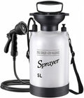 5L Hand Press Portable Shower 10 Spray Modes with Removable Hose &amp Shower Head No Electric Needed – Ideal for Camping Hiking Travel Beach Garden Pet Shower