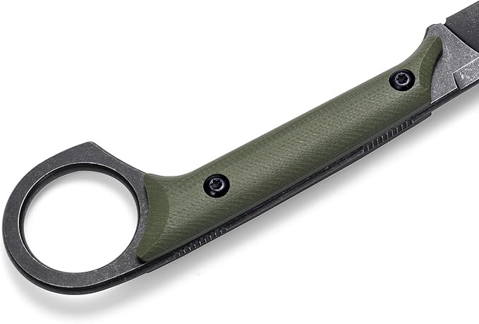 Fixed Blade Knife D2 Steel Blade and G10 Handle Utility EDC Knife for Outdoor Survival Hiking Camping with Kydex Sheath OS1221 (Green)