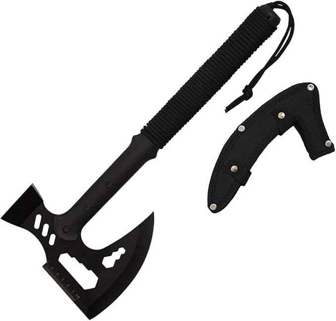 Wartech XBK04 Buckshot Tactical Multi Tool Hammer Axe with Paracord Handle 17 Black