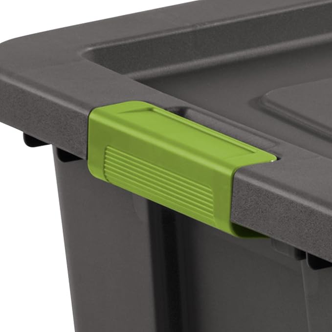 Sterilite 4-Pack Storage Bins with Lids Heavy Duty Totes Tuff1 30 Gallon Flat Gray