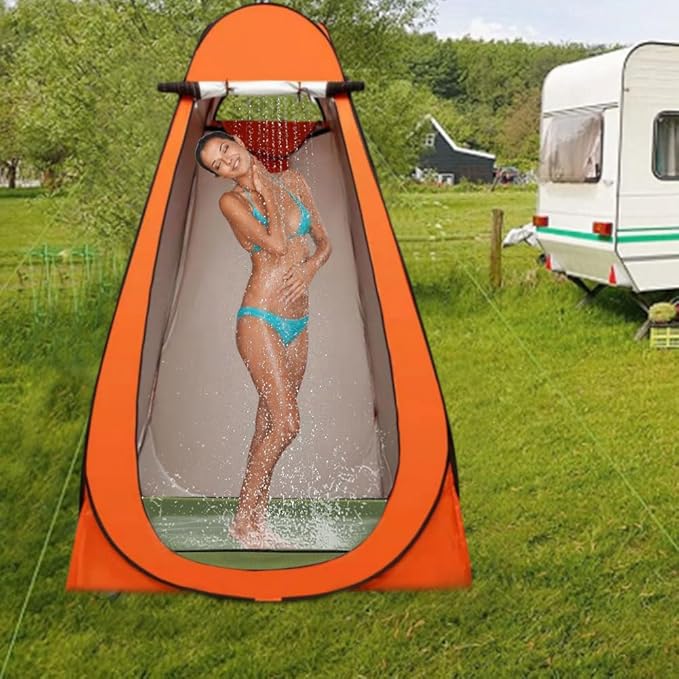 Foldable Shower Base with Drain Hose Camping Shower Base Outdoor Tent Shower Tray for RV Outdoor Camping Shower Beach Pet Bath