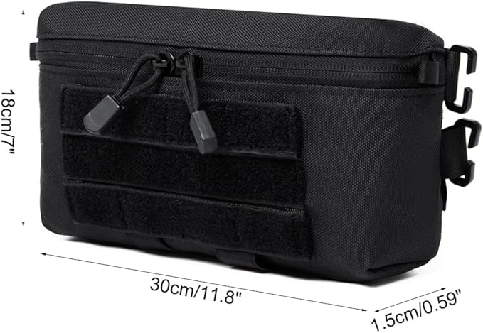 Tactical Molle Admin Pouch Waterproof Utility Tool Pouch Gadget Storage Bag with Hook&ampLoop Fastener for Backpacks ﻿