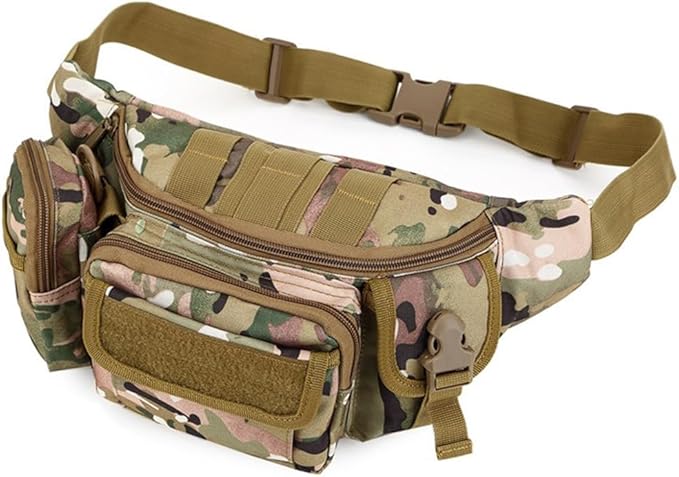 Tactical Waist Pack Military Fanny Pack for Men Outdoor Army Waist Bag Large Waist Pack for Daily Life Cycling Camping Hiking Hunting Fishing (CP)