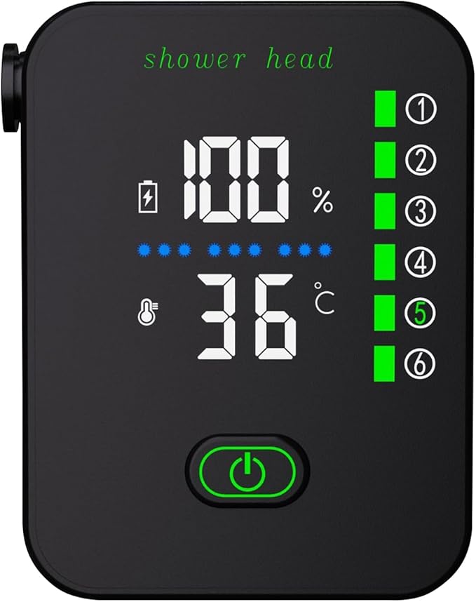Keenso Outdoor Shower Kit Portable Camping Shower 8000mAh Rechargeable Outdoor Pump With LED Display Dual Modes Adjustable Water Flow for Tent