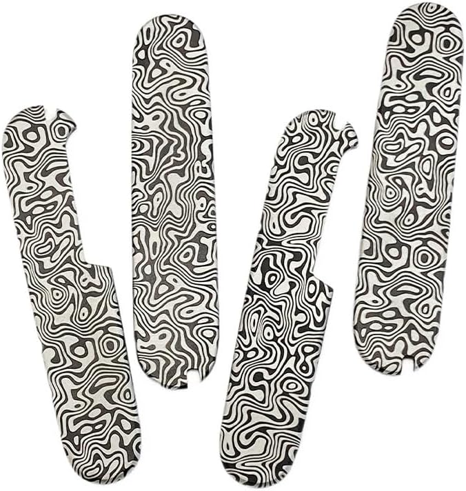 1 Pair Titanium Alloy Scales Handle Patch Blank DIY Replacement Fits for 91MM