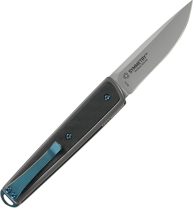 CRKT Symmetry Folding Everyday Carry Knife: Plain Edge Folder with Liner Lock Everyday Carry Folded Knife with IKBS Ball Bearing Pivot System and G10 Handle 7190
