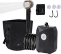 Portable Shower Pump 5 Mode Camping Light with 6000mAh Battery Outdoor Shower Kit with 20L Foldable Bucket for Camping Travel