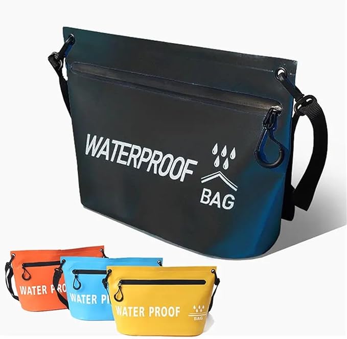 Waterproof Dry Bag Waterproof Dry Bag Handbag Minimalist Handheld Makeup Bag One Shoulder Waterproof Swimming Bag Outdoor Travel Small Toilet Bag for SwimmingBoating(White Style B)