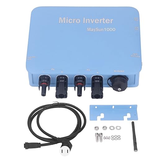 Yunseity Micro Inverter 120V 230V Solar Grid Tie Inverter IP65 DC to AC Control Pure Sine Waving Inverter MPPT Solar Input 20V-60V Output 80V-280V for Solar System