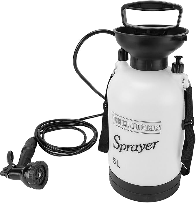 HUIOP Portable Shower Auto Manual Pressure Release Outdoor Shower Pump with Rotating Nozzle for Hiking Travel Car Pet Efficient Operation Robust Construction Safety Mechanism
