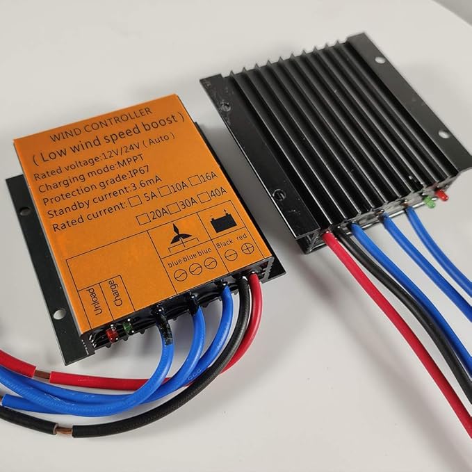 100-800W Wind Controller 12V 24V 48V Water Proof 10A 20A MPPT Rectifier Brake Charging Rectifier Bridge Sliver for Wind Turbine Generator (30A 48V)