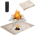 Portable Fire Pit for Camping22 inch Outdoor Folding Fireplace with Heat Resistant Firepit Mat &amp Carrying BagUpgrade 304 Stainless Steel Mesh BBQ Fire Bowl for PicnicsCampfireBackyardGarden