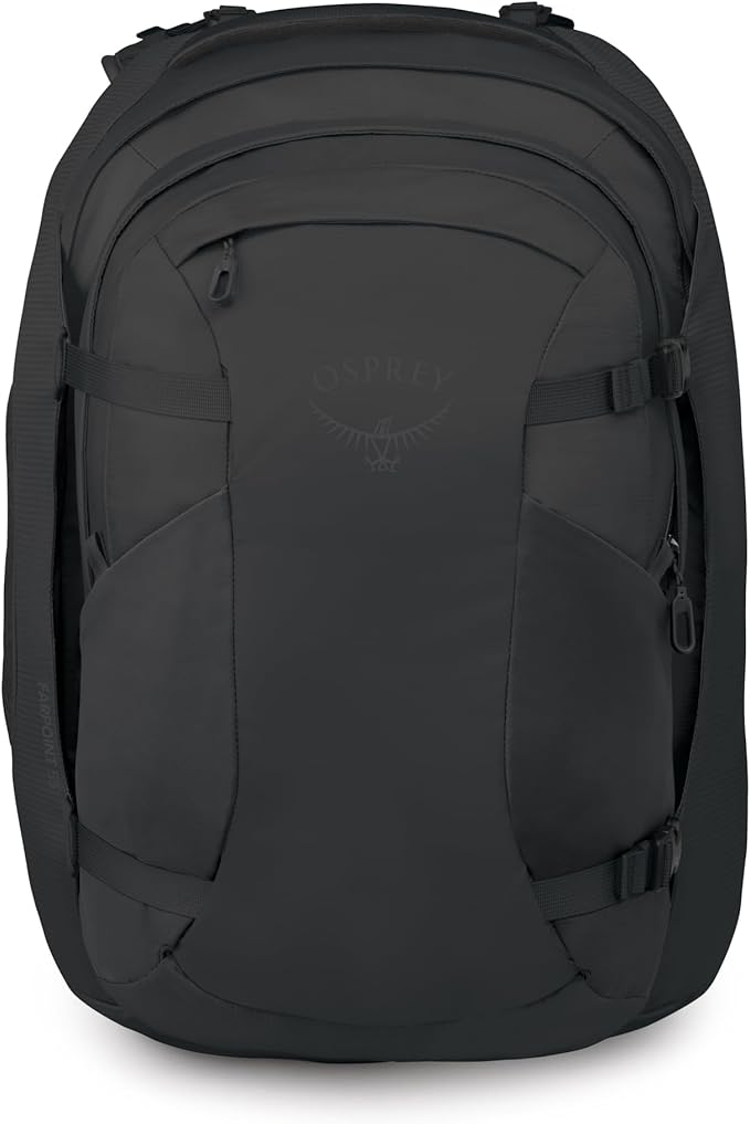 Osprey Farpoint 55L Men's Travel Backpack - Carry On Bag with Personal Item Sized Detachable Daypack Black