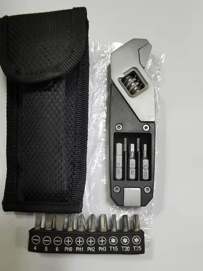 Outdoor Camping Gadget Adjustable Foldable Wrench EDC Multi Tool Wrench With