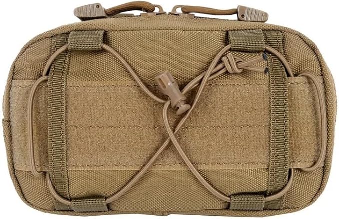Outdoor Tactical Molle Waist Pouch First Aid Medical Bag Admin Map Holder Climbing Hunting Accessories EDC Tool BagsBrown
