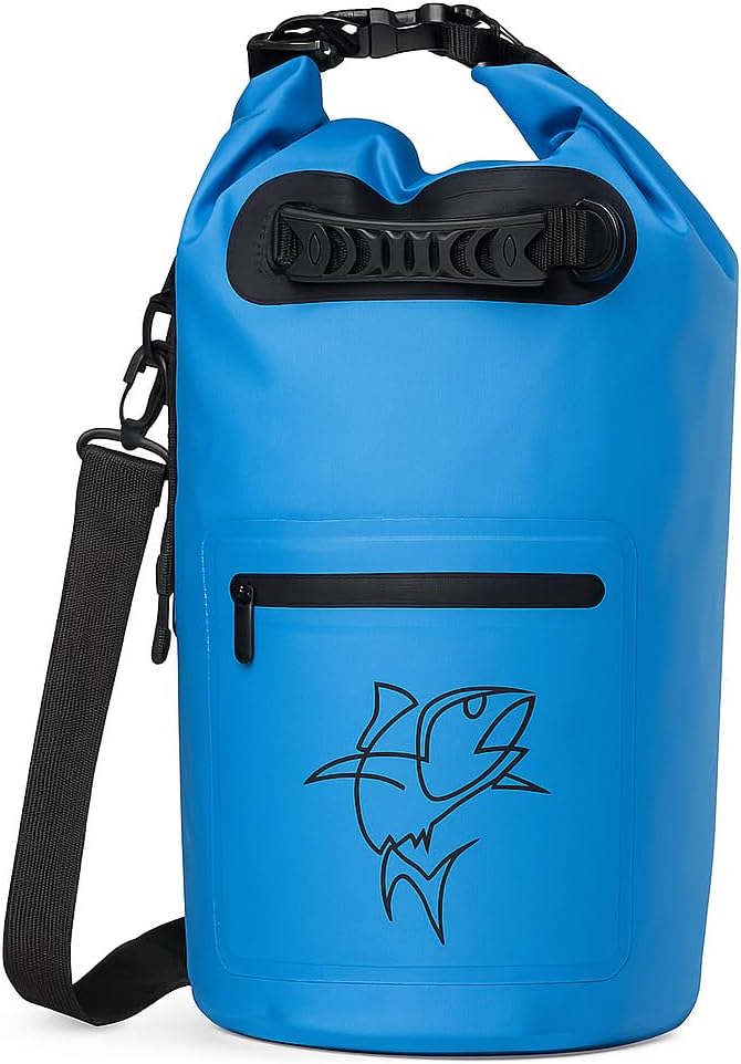 Waterproof Dry Bag Pack - Roll Top Dry Storage Bag for Kayaking Boating Paddle Boarding Beach Trips - Boating Dry Bag - Waterproof Storage Bag - Floating Dry Bag 15l (Blue)