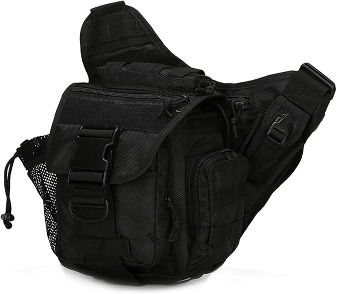 Kervaky Men's Tactical Backpack Women's Tactical Backpack Shoulder Bag Waist Bag Outdoor Backpack-black