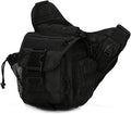 Kervaky Men's Tactical Backpack Women's Tactical Backpack Shoulder Bag Waist Bag Outdoor Backpack-black
