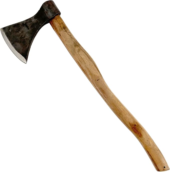 MedievalDepot Viking Battle Axe - Hand Forged Steel Head Wooden Handle Traditional Design