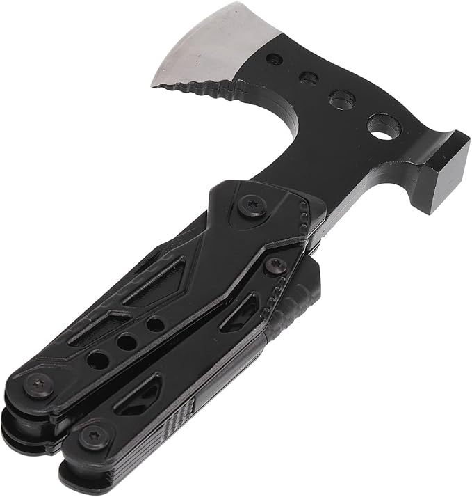 Foldable Multifunctional Axe Multitool Stainless Steel Portable Pocket Size with Hammer Pliers Knife for Camping Hiking Outdoor