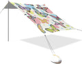 Beach Canopy with Windproof Ropes &amp Sandbags Beach Tent Sun Shade Sun Shelter for Camping Trips Fishing Backyard Fun or Picnics Butterfly